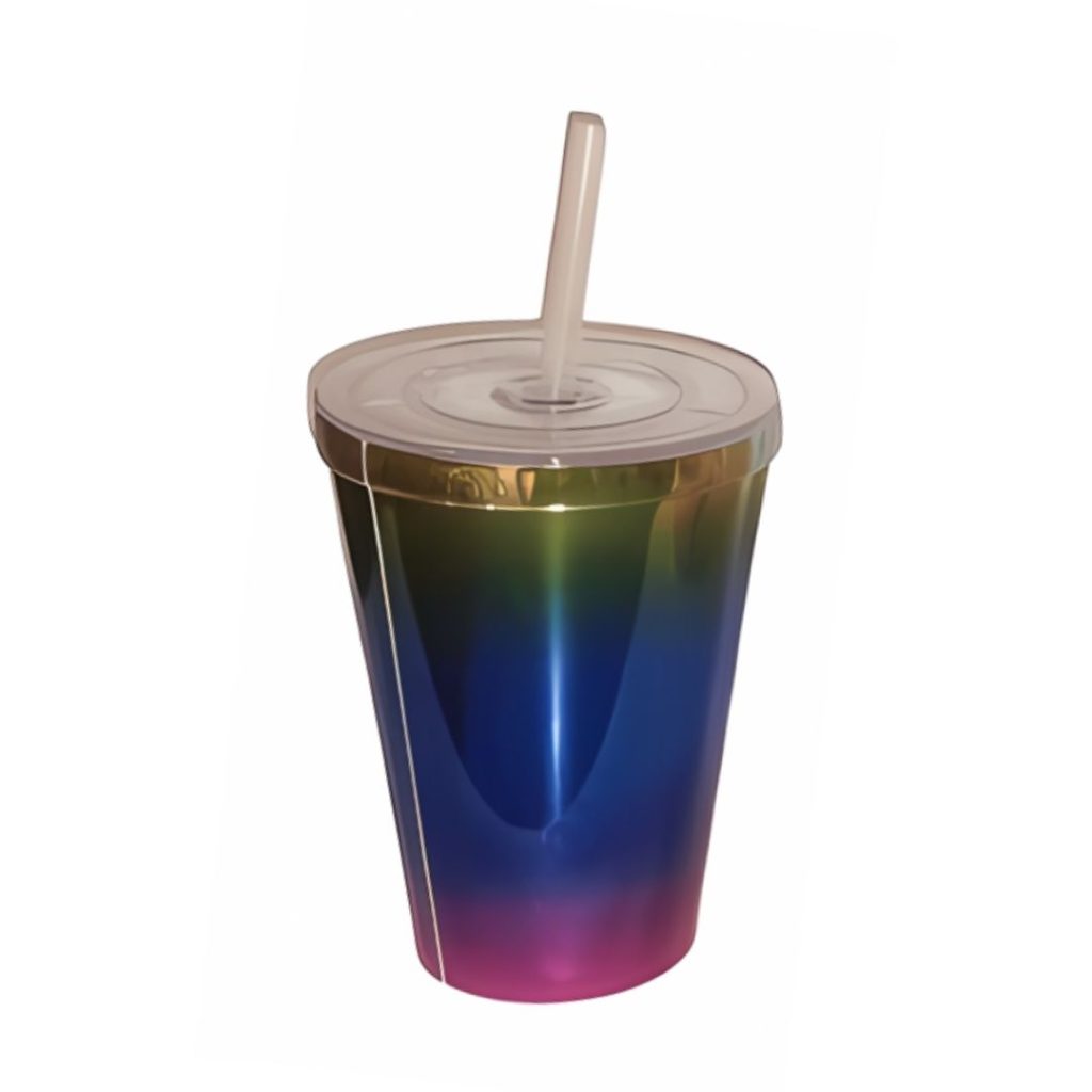 VASO HOLOGRAFICO C/TAPA SORBETE 600CC